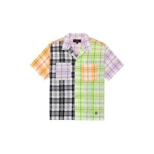 Teddy Fresh Short Sleeve button Shirt L multicolor neon panel‎